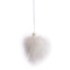 FEATHER HANGING BALL 6 CM WHITE